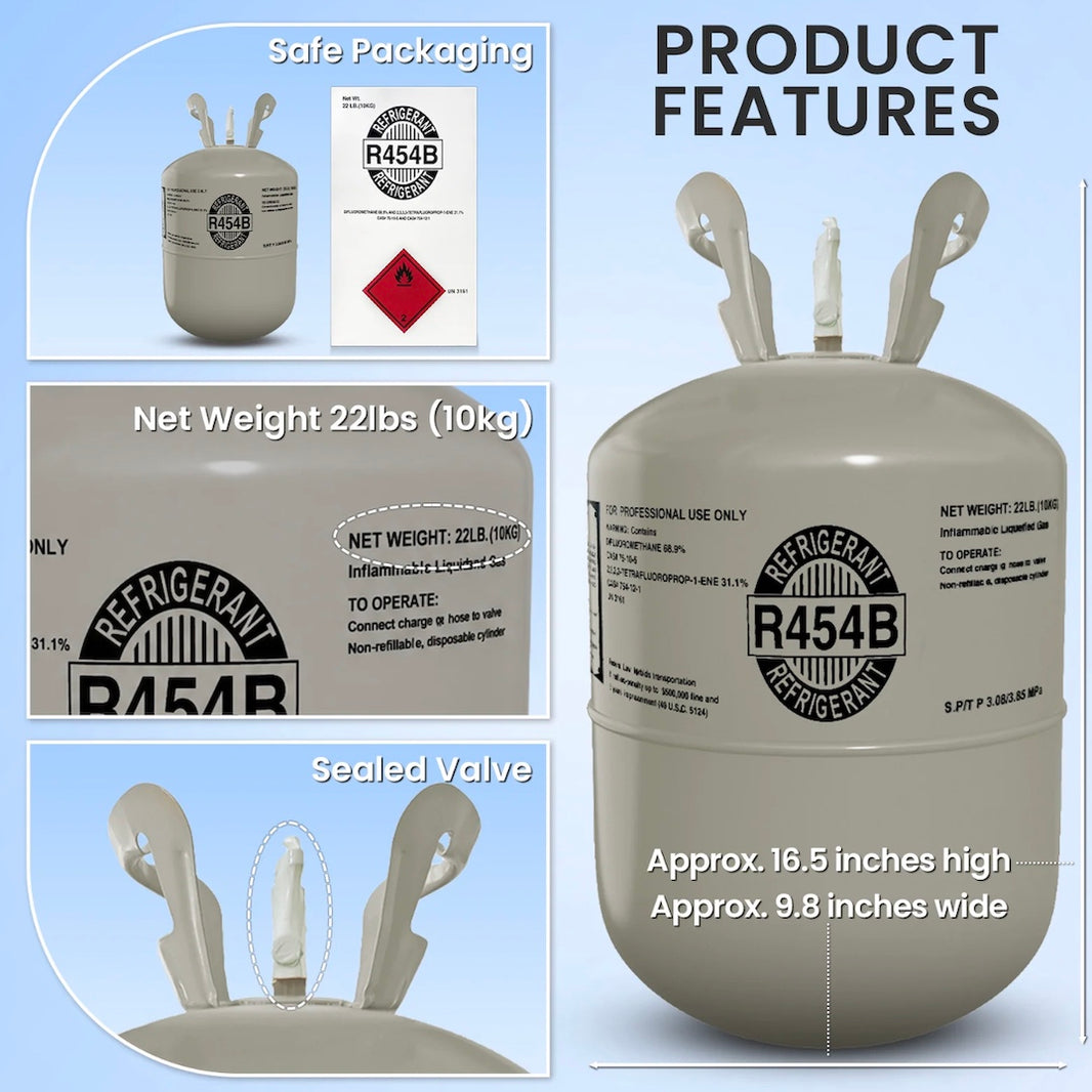 R454B compatible HVAC or refrigeration equipment