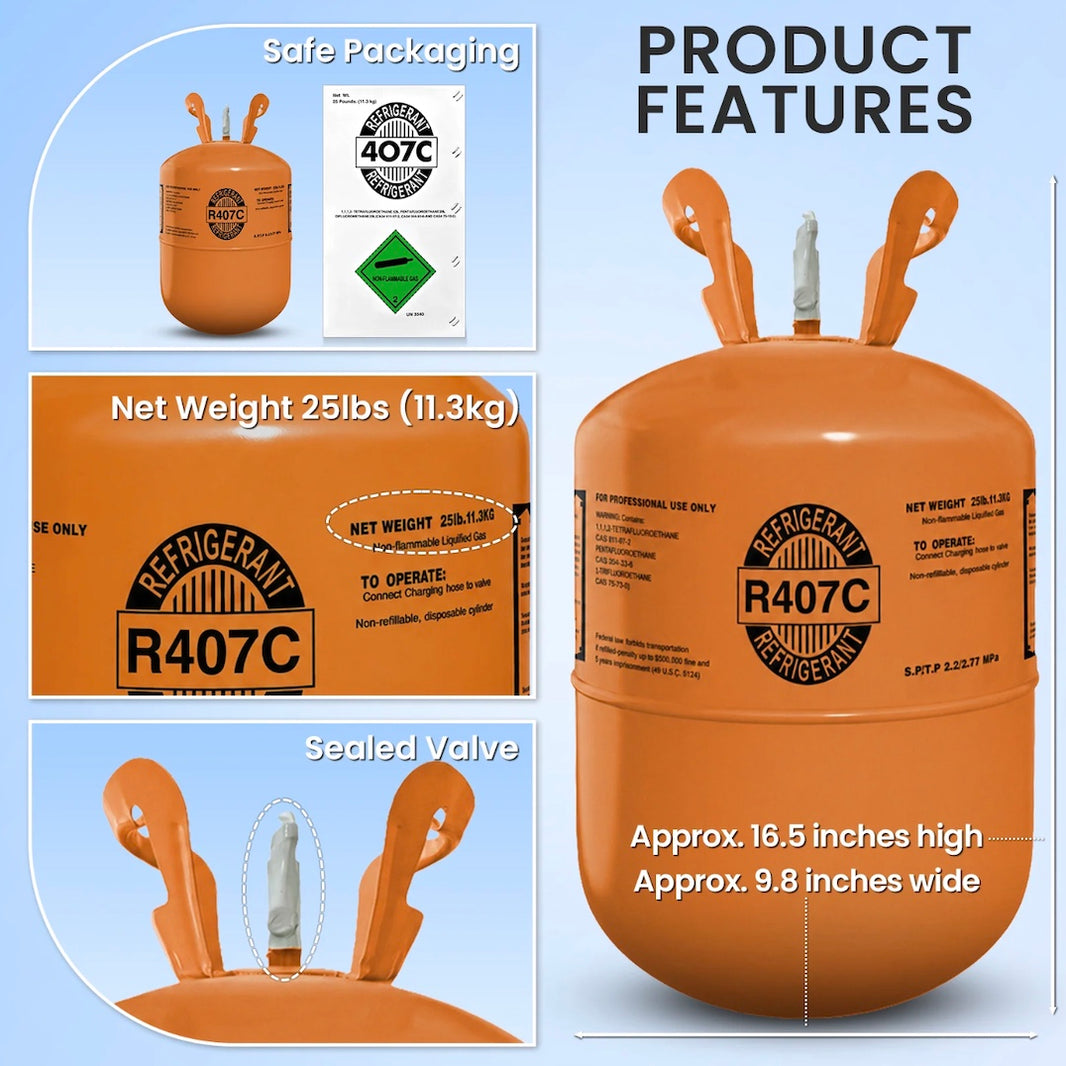 R407C compatible HVAC or refrigeration equipment