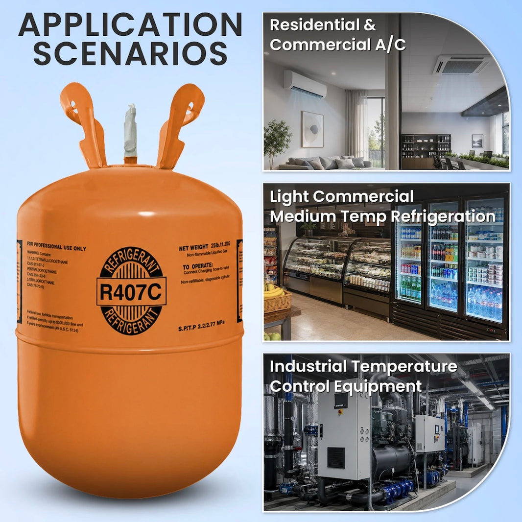 R407C refrigerant cylinder
